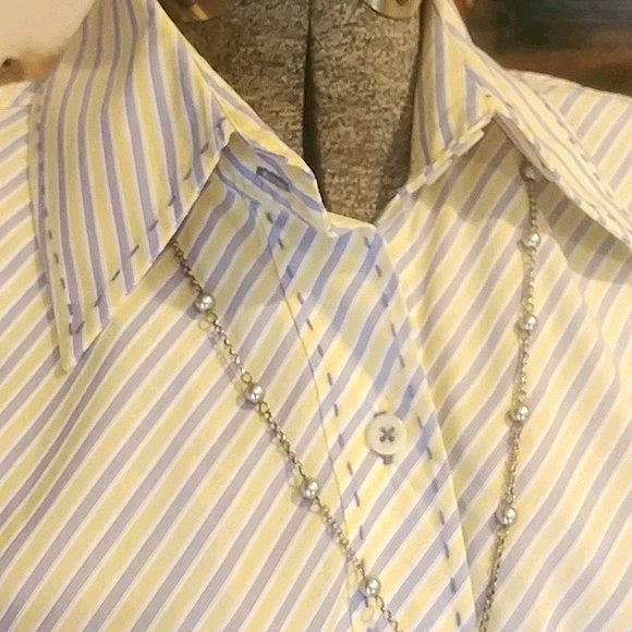 Faconnable- Ladies 100% Cotton Long Sleeve Blouse - Picture 2 of 5